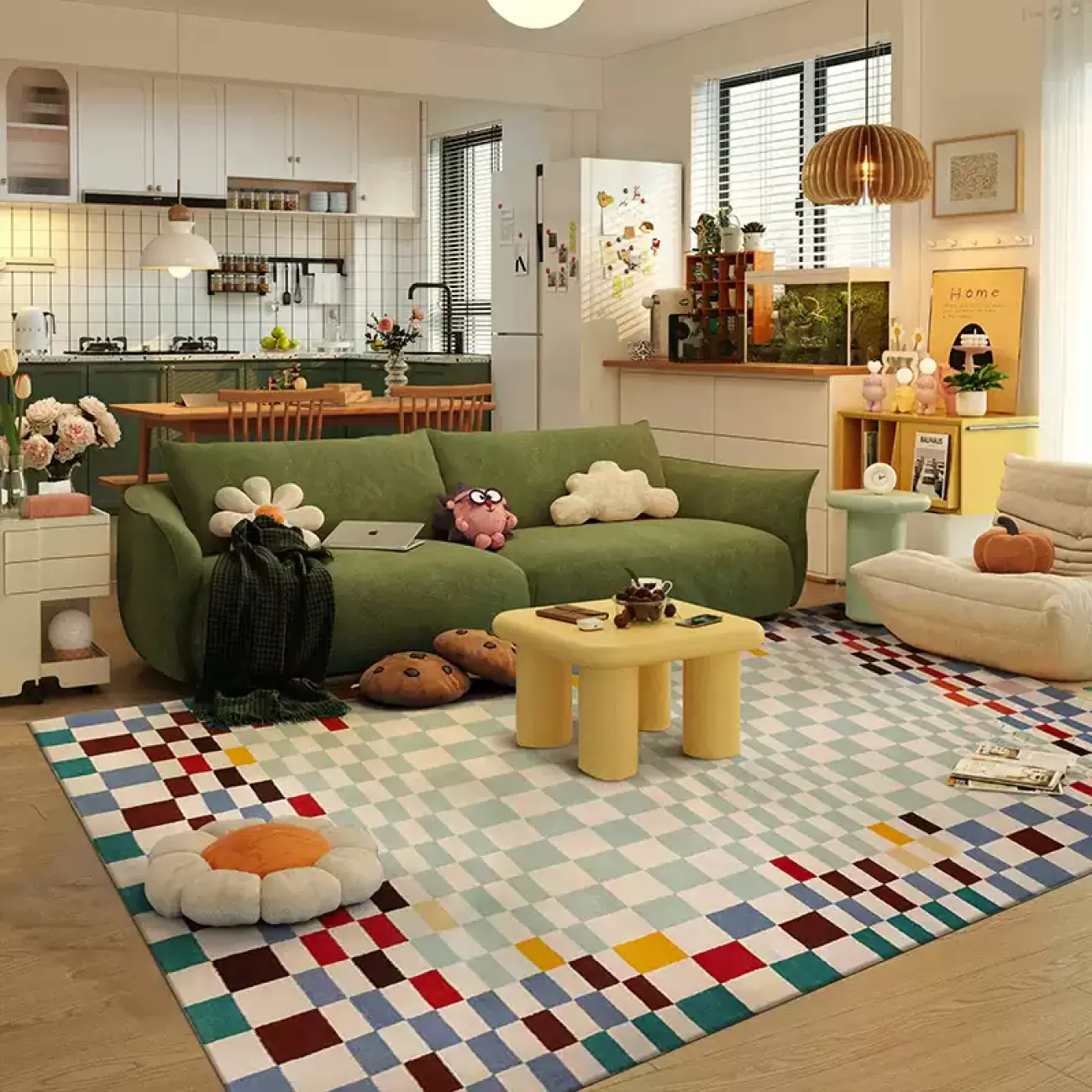 Тёплый ковёр ART Design ручной работы из шерсти KV39234-32