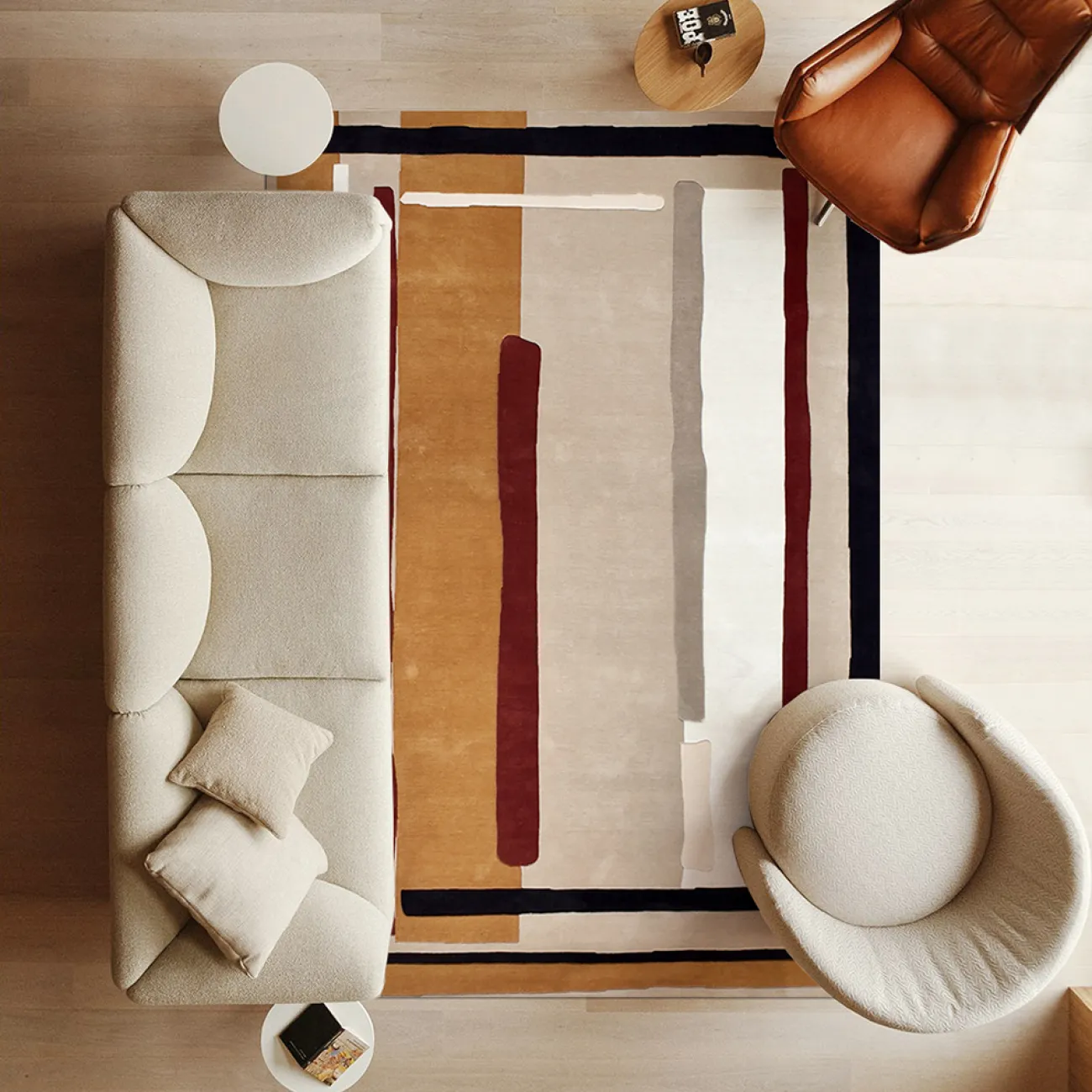 Тёплый ковёр ART Design ручной работы из шерсти KV39236-32