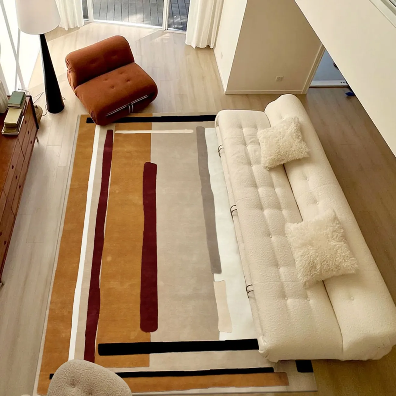 Тёплый ковёр ART Design ручной работы из шерсти KV39236-32