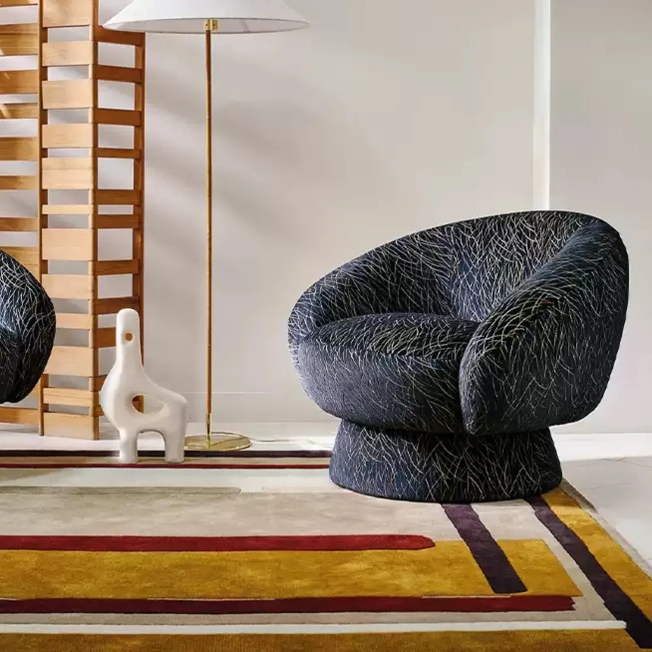 Тёплый ковёр ART Design ручной работы из шерсти KV39236-32