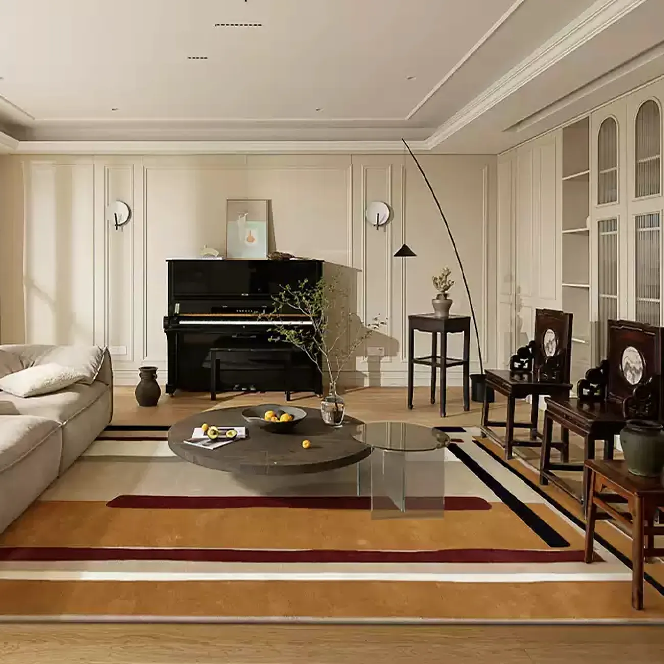 Тёплый ковёр ART Design ручной работы из шерсти KV39236-32