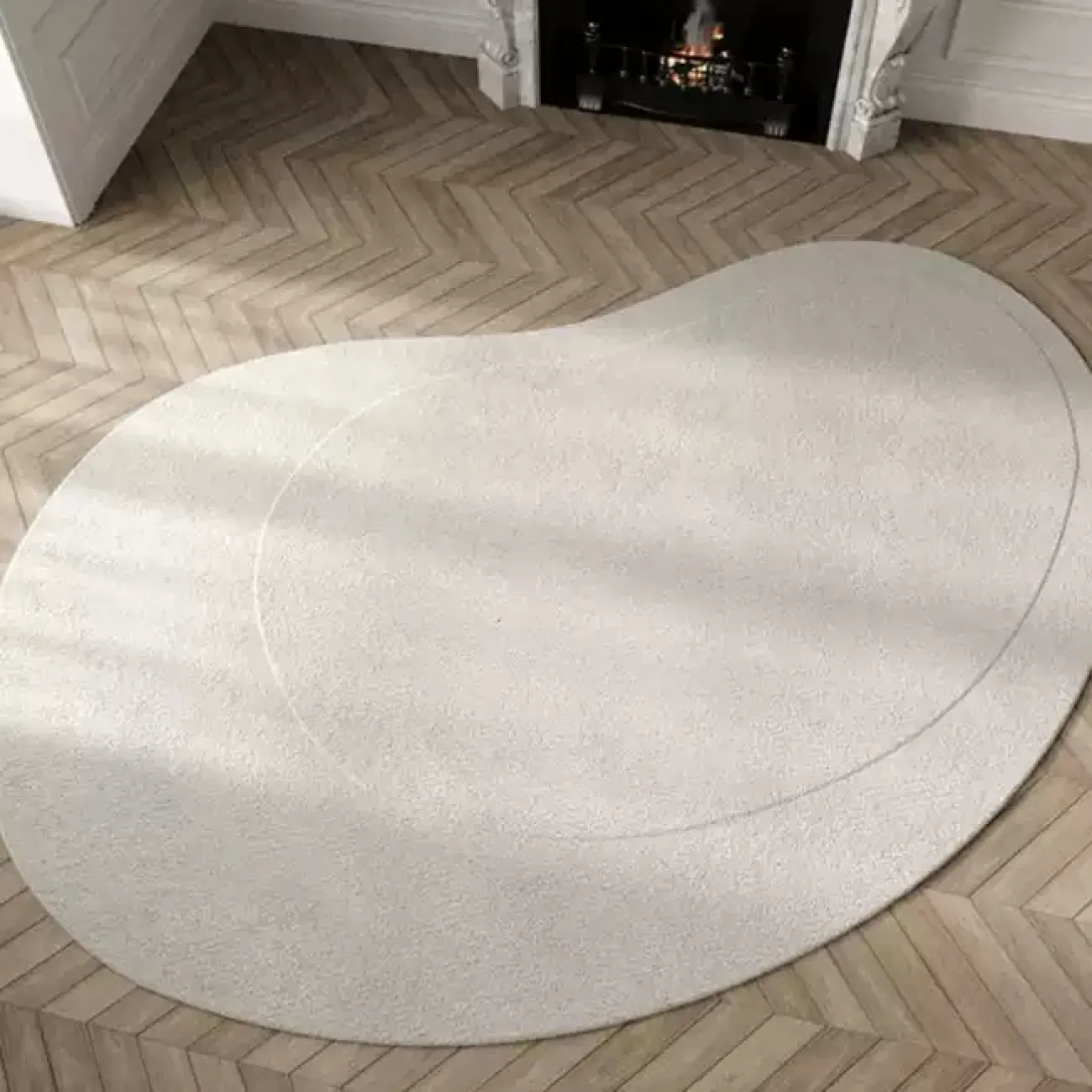 Тёплый ковёр ART Design ручной работы из мононити, либо шерсти KV39238-32