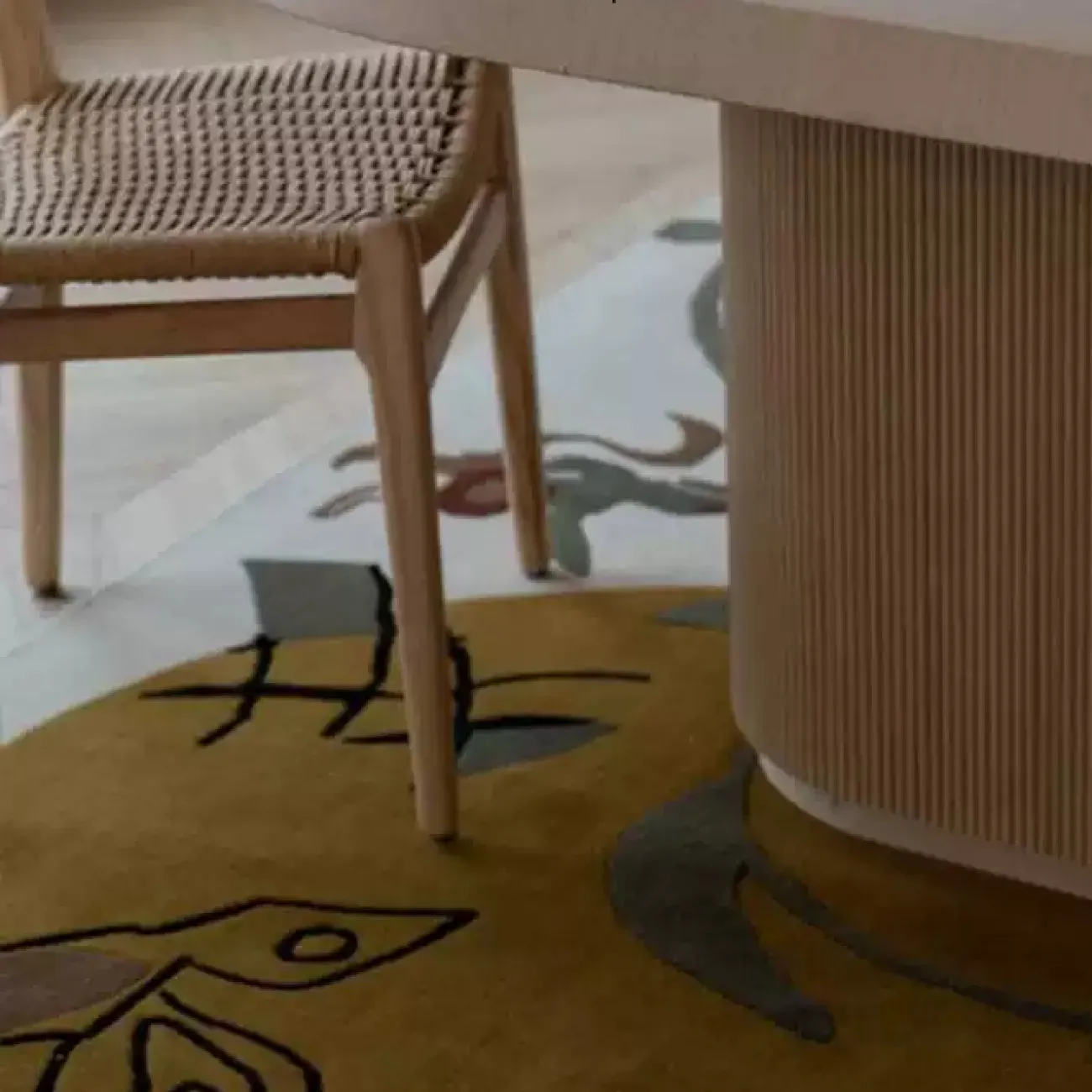 Абстрактный ковёр ART Design ручной работы из шерсти KV39239-32