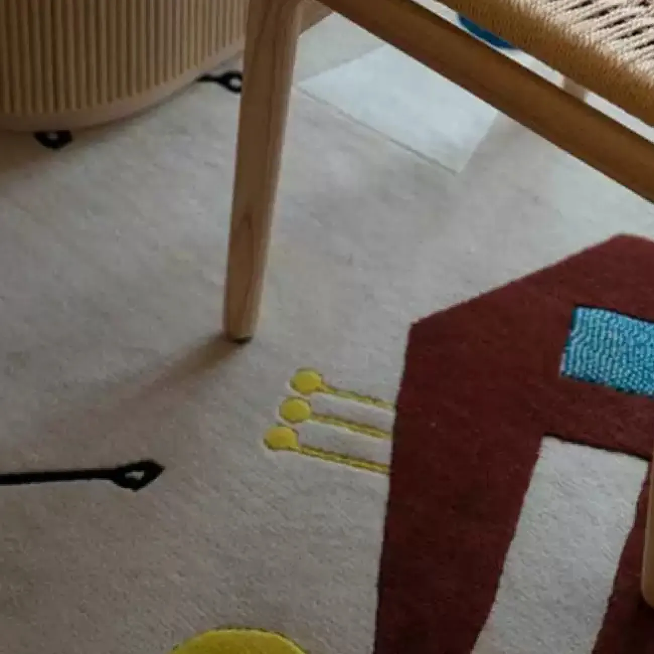 Абстрактный ковёр ART Design ручной работы из шерсти KV39239-32