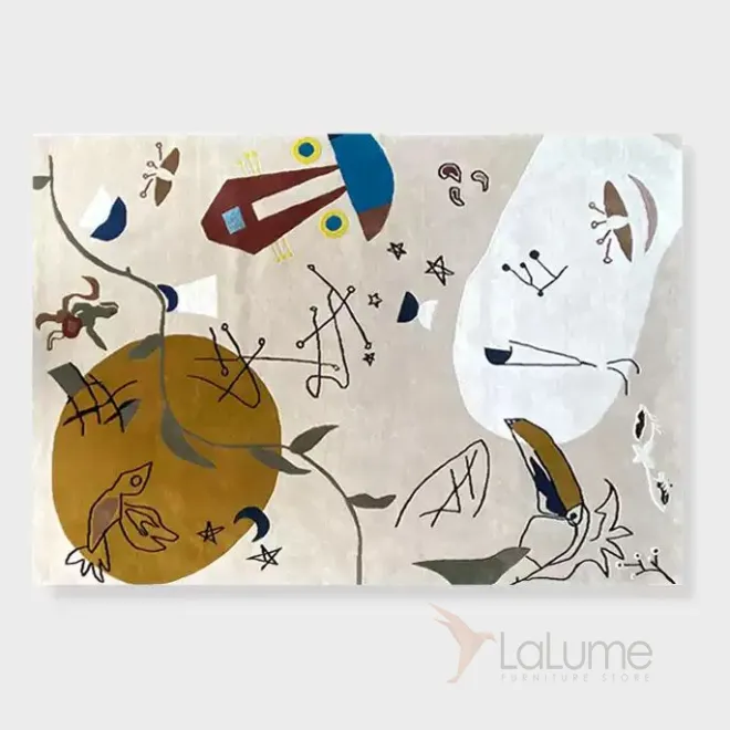 Абстрактный ковёр ART Design ручной работы из шерсти KV39239-32