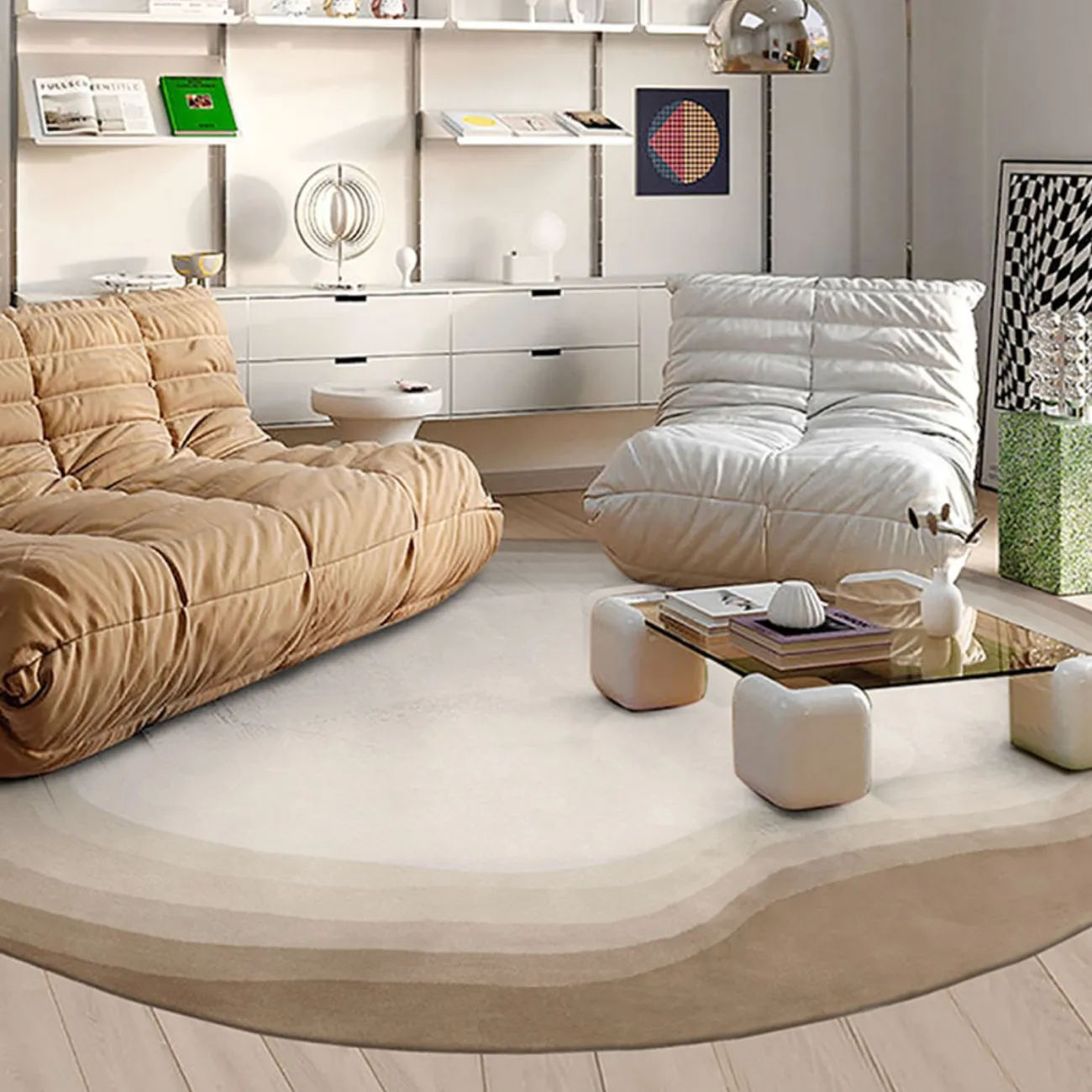 Удобный ковёр ART Design ручной работы из шерсти KV39240-32