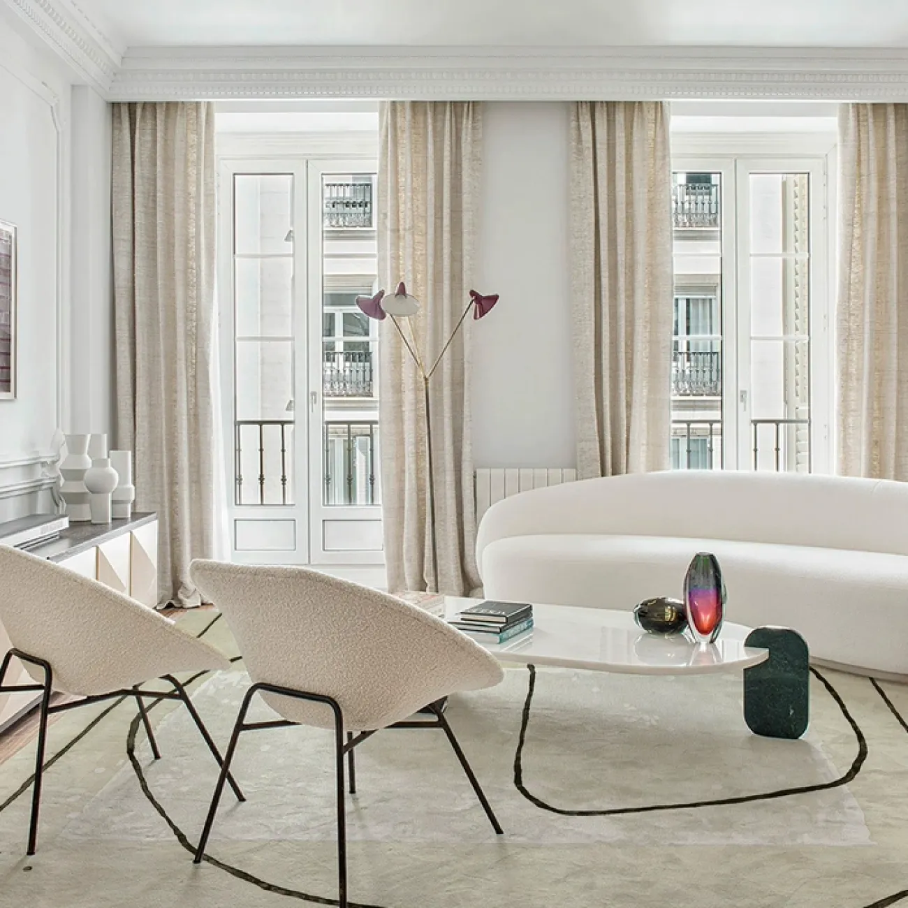 Абстрактный ковёр ART Design ручной работы из шерсти KV39242-32