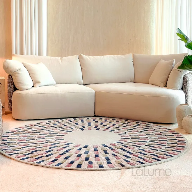 Круглый ковёр ART Design ручной работы из шерсти KV39244-32