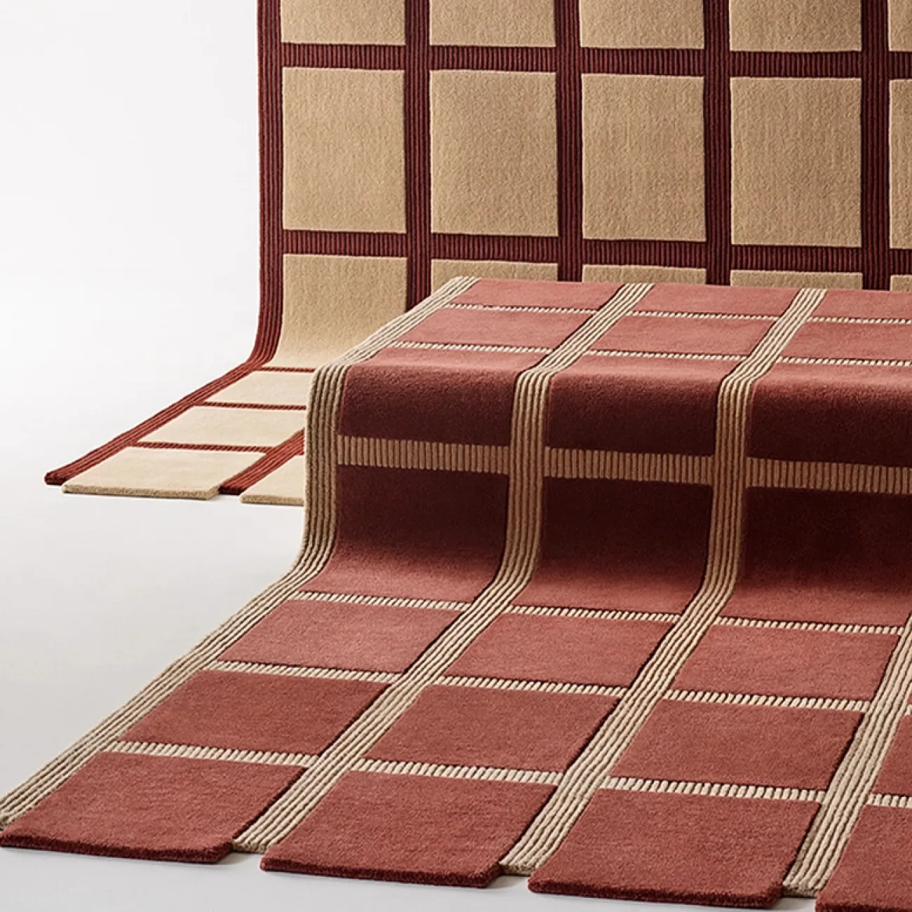 Геометричный ковёр ART Design ручной работы из мононити KV39245-32