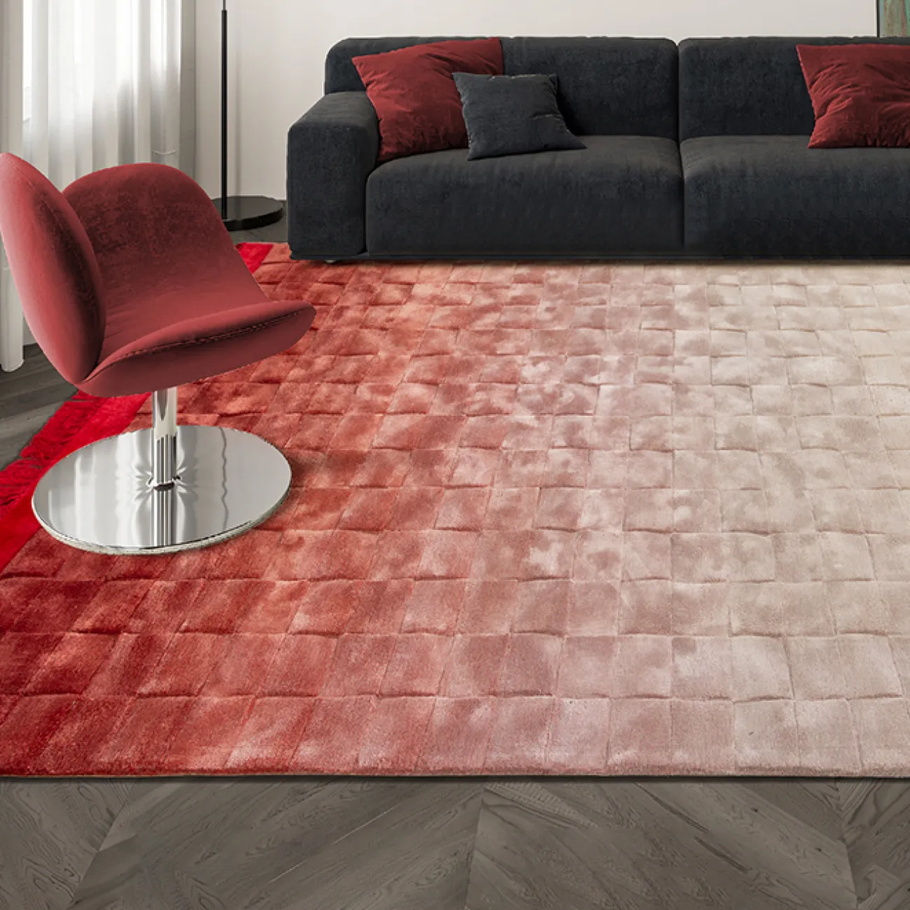 Стильный ковёр ART Design из тенселя KV39244-32