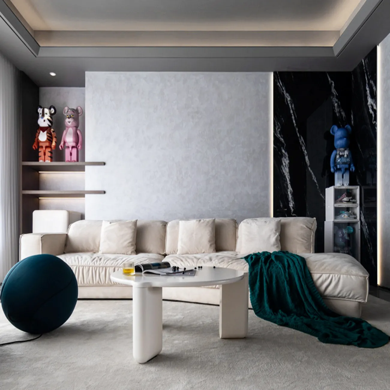 Однотонный ковёр ART Design ручной работы из шерсти или мононити KV39248-32