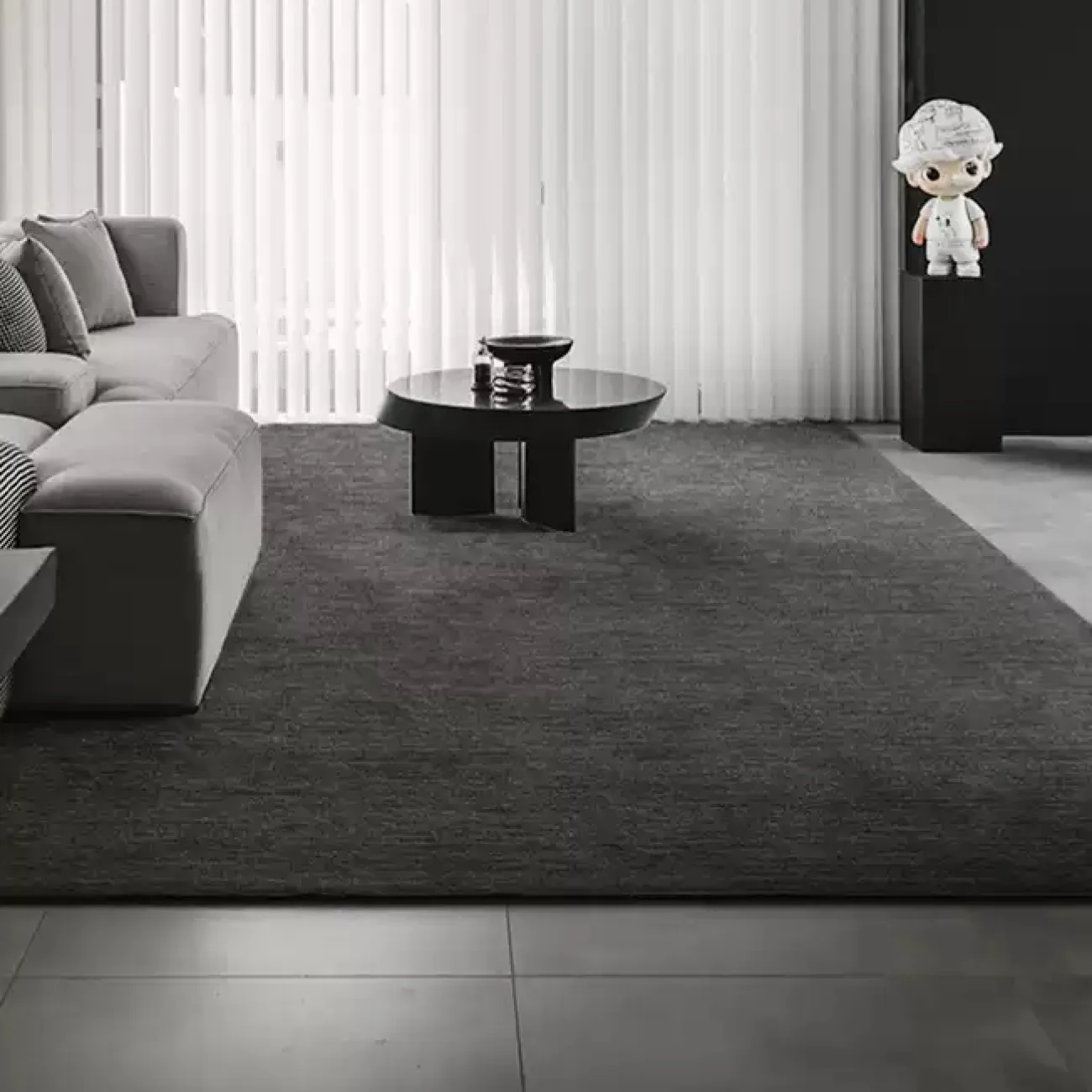 Однотонный ковёр ART Design ручной работы из шерсти или мононити KV39248-32