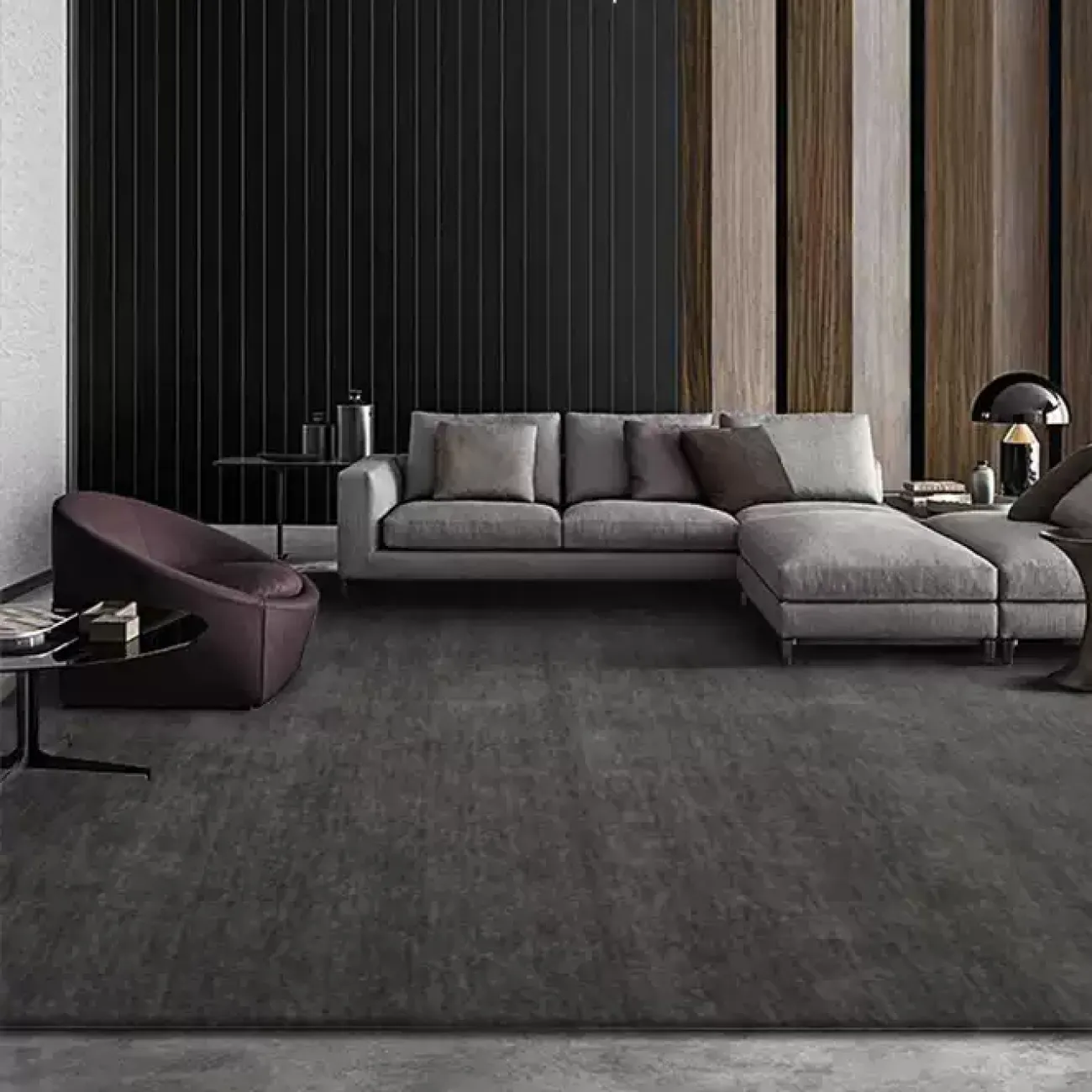 Однотонный ковёр ART Design ручной работы из шерсти или мононити KV39248-32