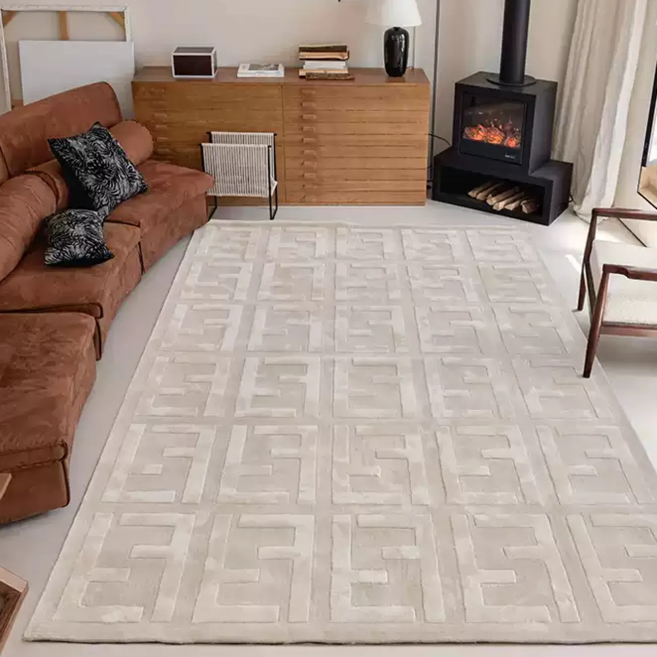 Роскошный ковёр ART Design из акрила KV39253-32