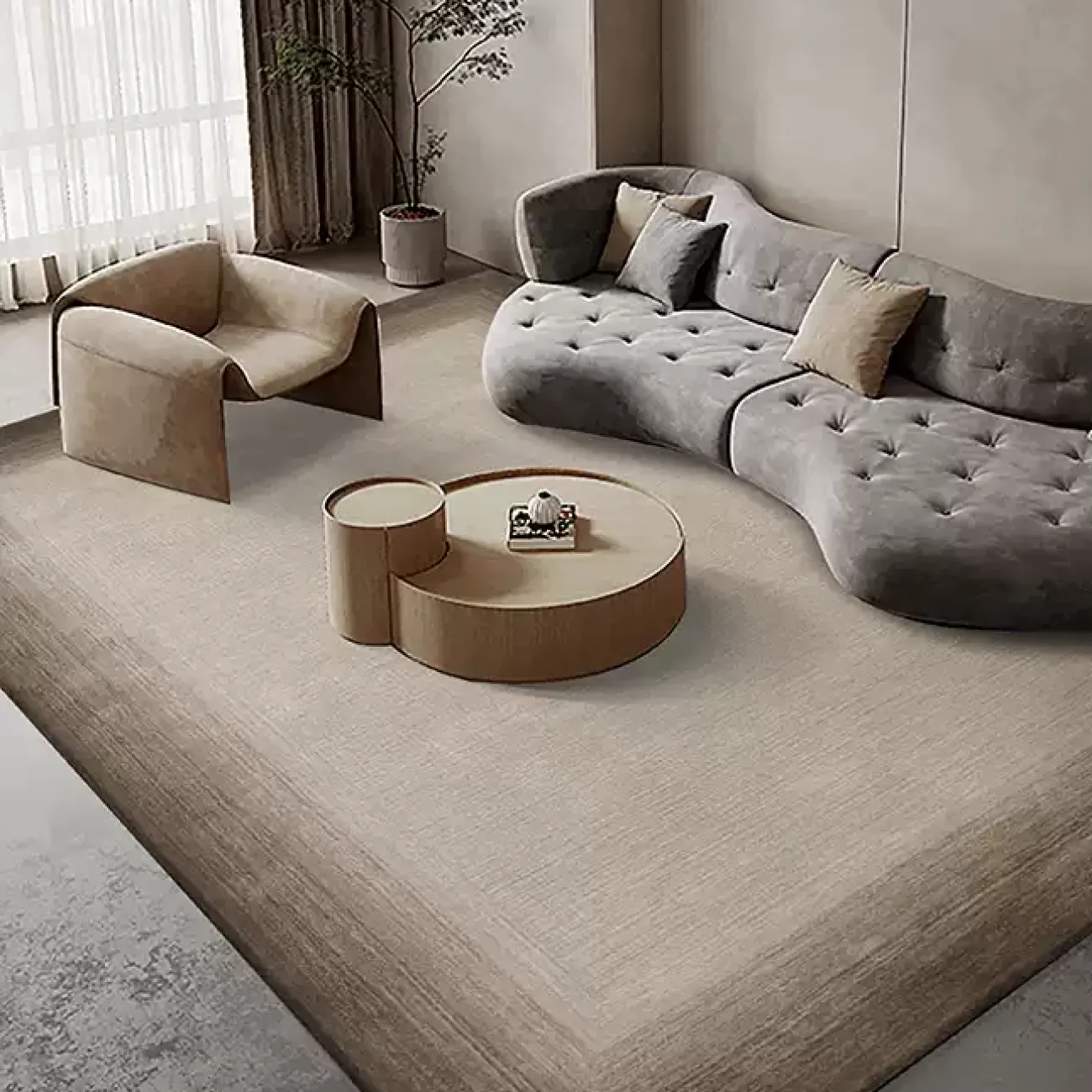 Тёплый ковёр ART Design из шерсти KV39254-32