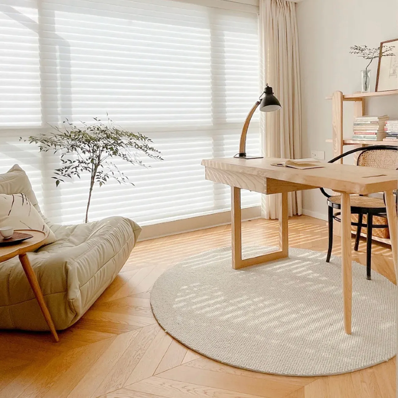 Светлый ковёр ART Design из шерсти KV39255-32