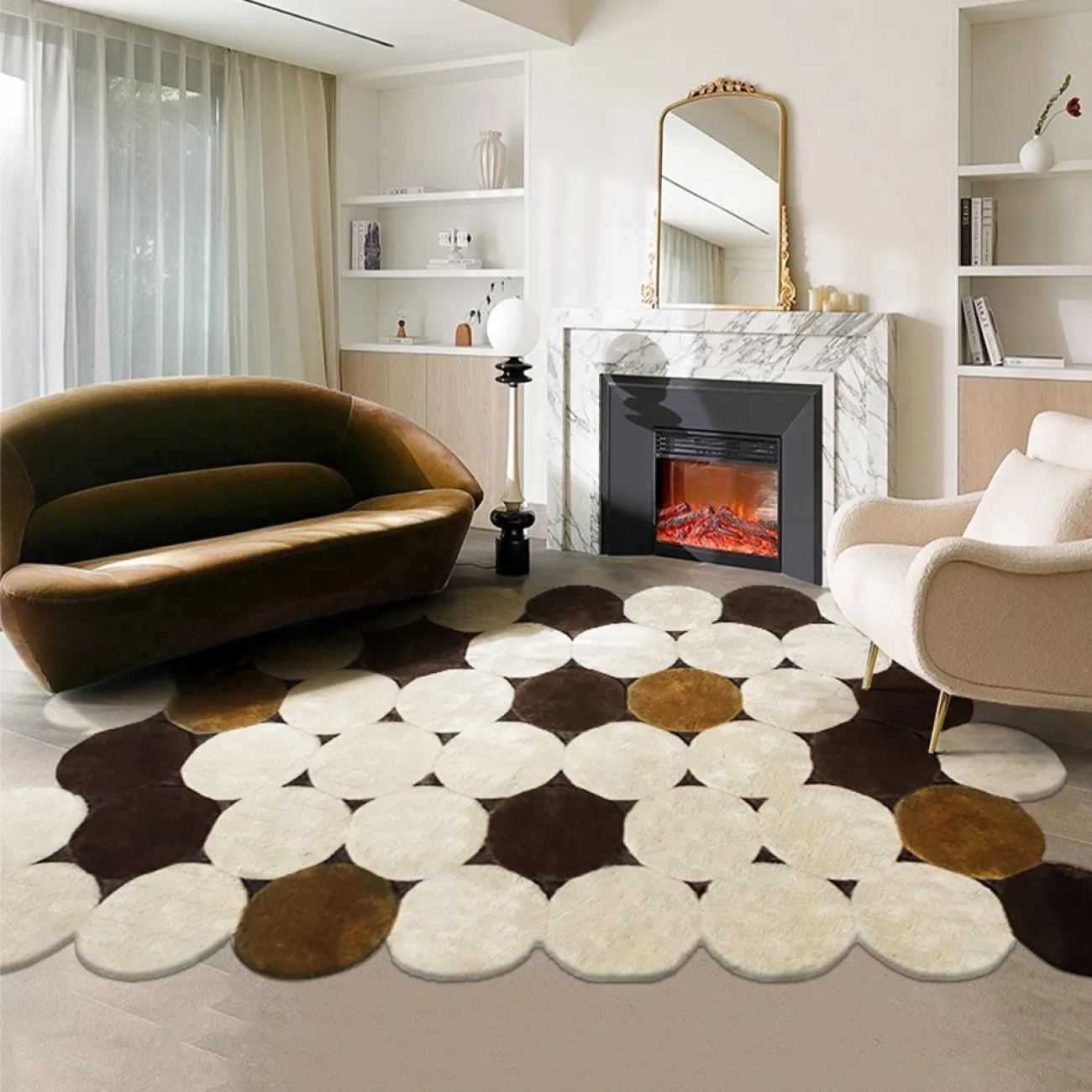 Нестандартный ковёр ART Design из шерсти KV39262-32