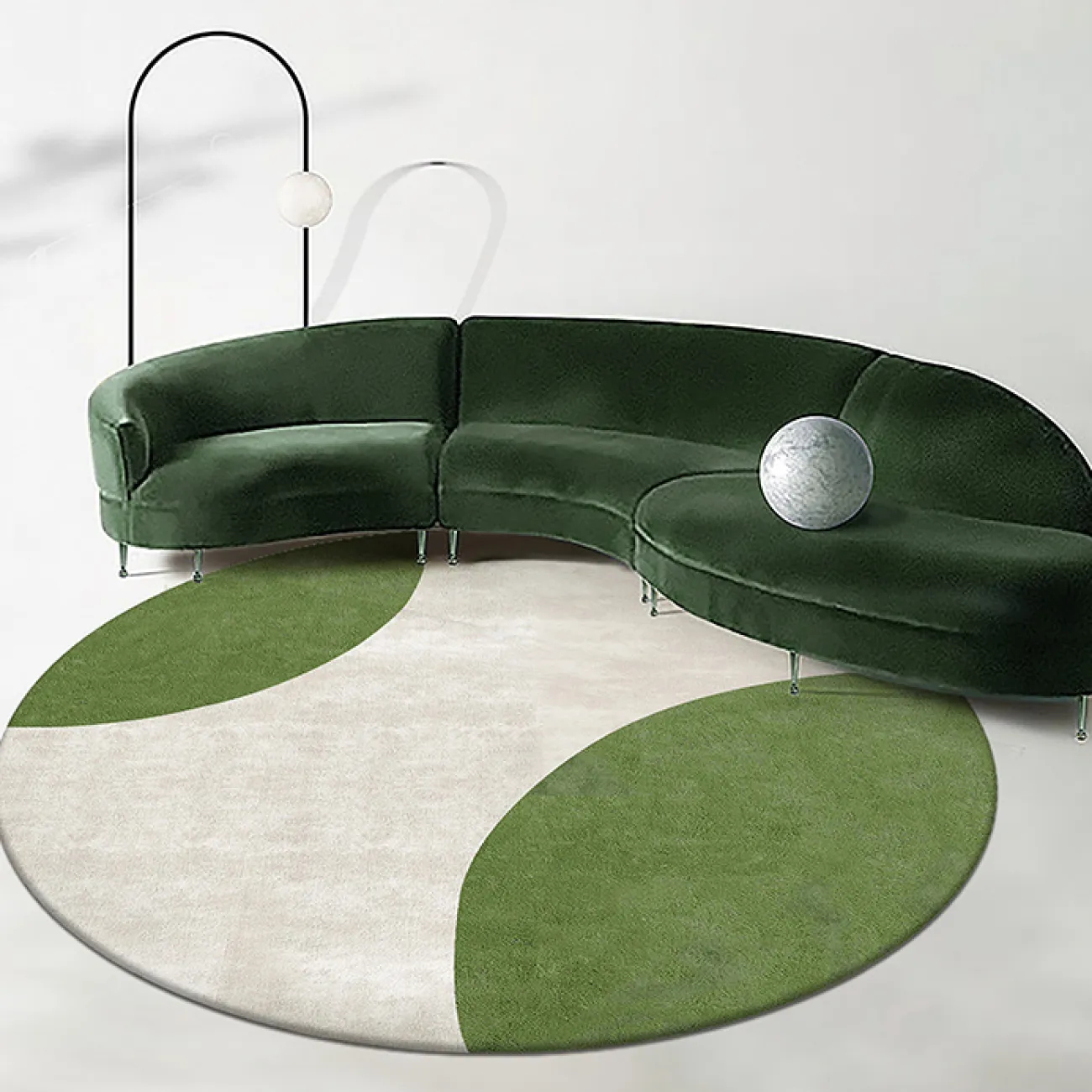 Тёплый ковёр ART Design из шерсти KV39268-32