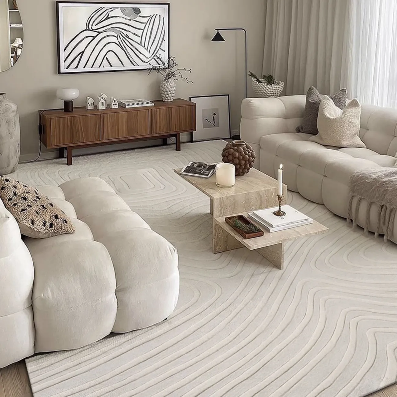 Тёплый ковёр ART Design из шерсти KV39269-32