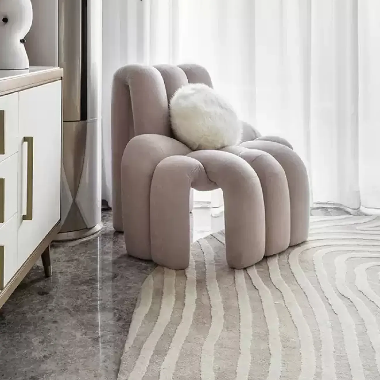 Тёплый ковёр ART Design из шерсти KV39269-32