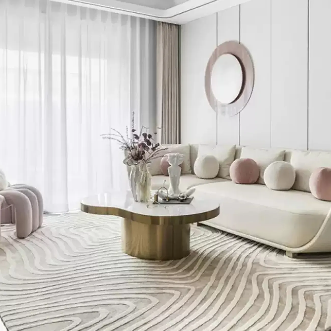 Тёплый ковёр ART Design из шерсти KV39269-32