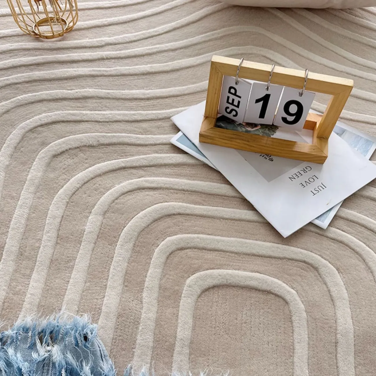 Тёплый ковёр ART Design из шерсти KV39269-32