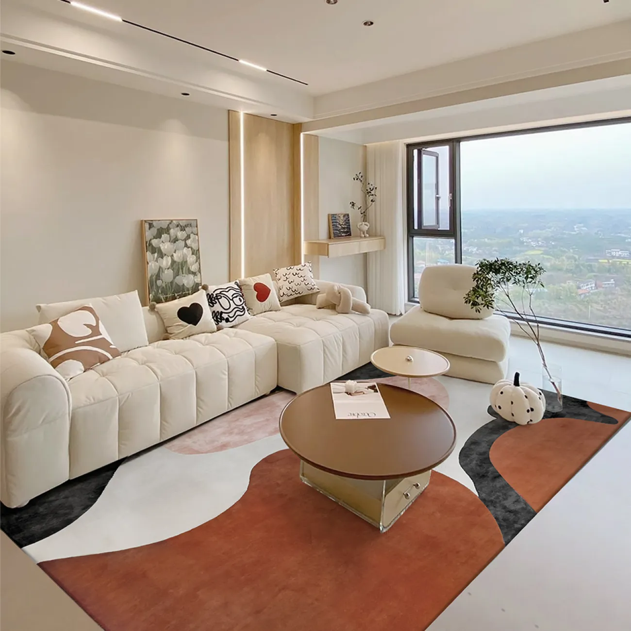 Тёплый ковёр ART Design из шерсти KV39271-32