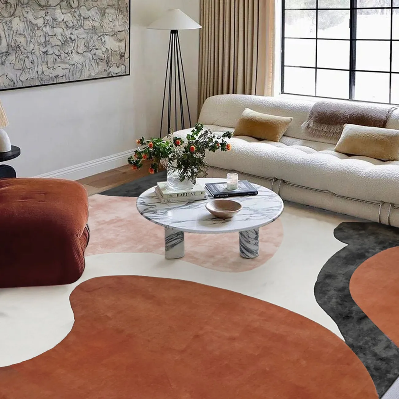 Тёплый ковёр ART Design из шерсти KV39271-32