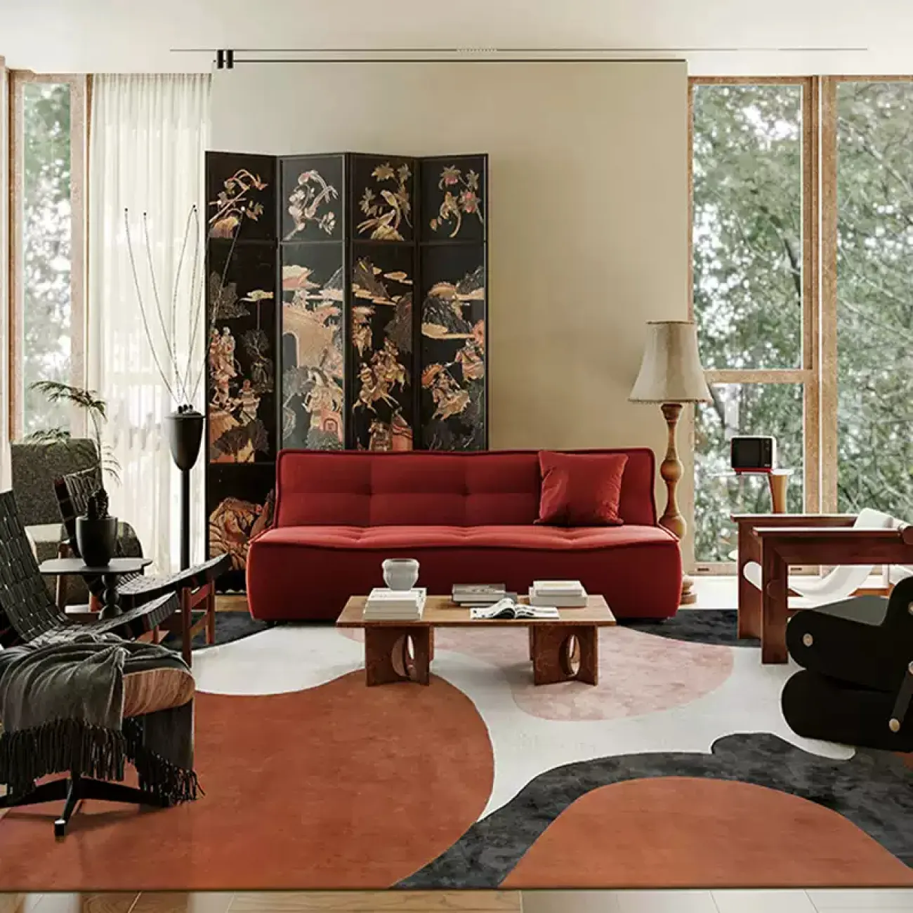 Тёплый ковёр ART Design из шерсти KV39271-32