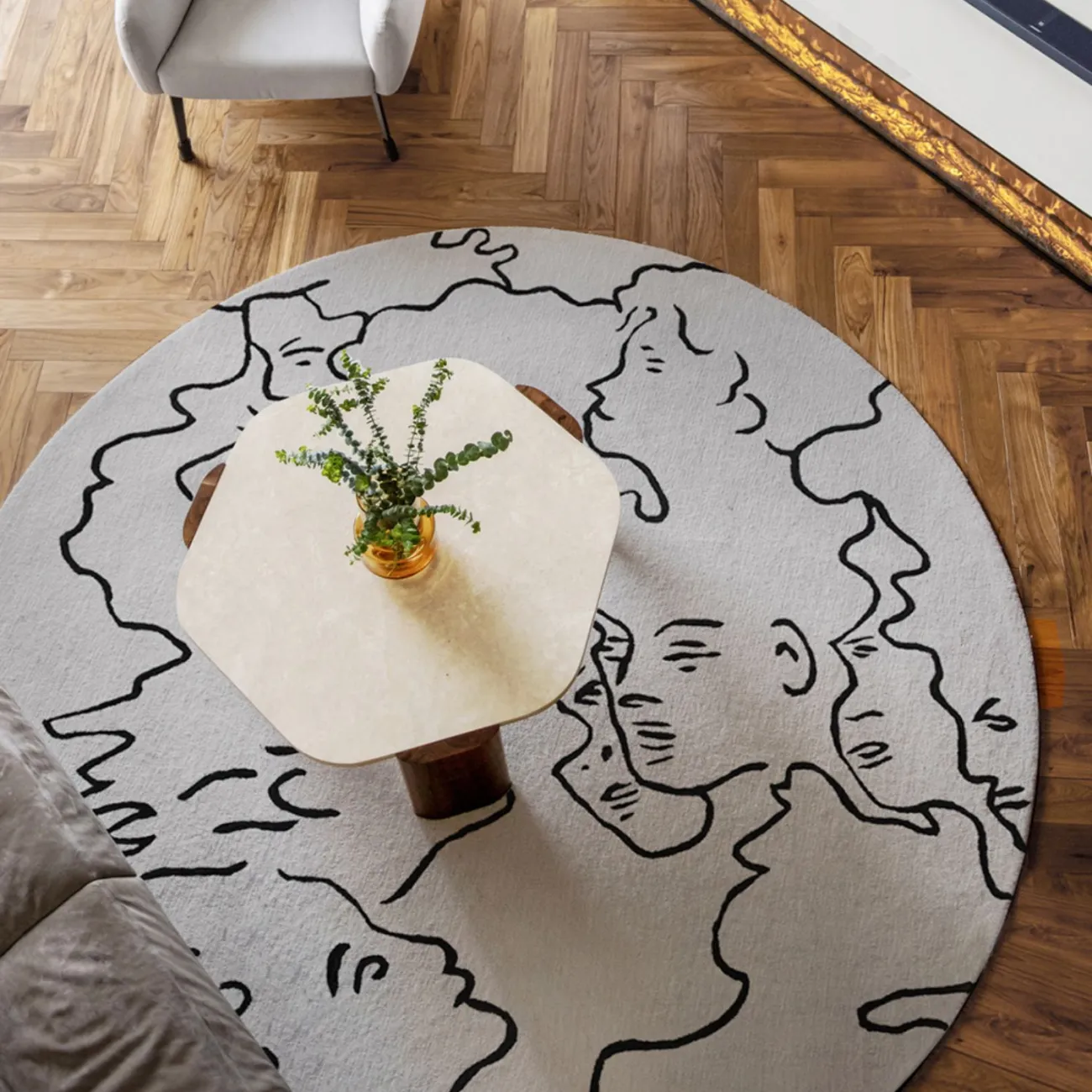 Оригинальный ковёр "Лица" ART Design KV39271-32