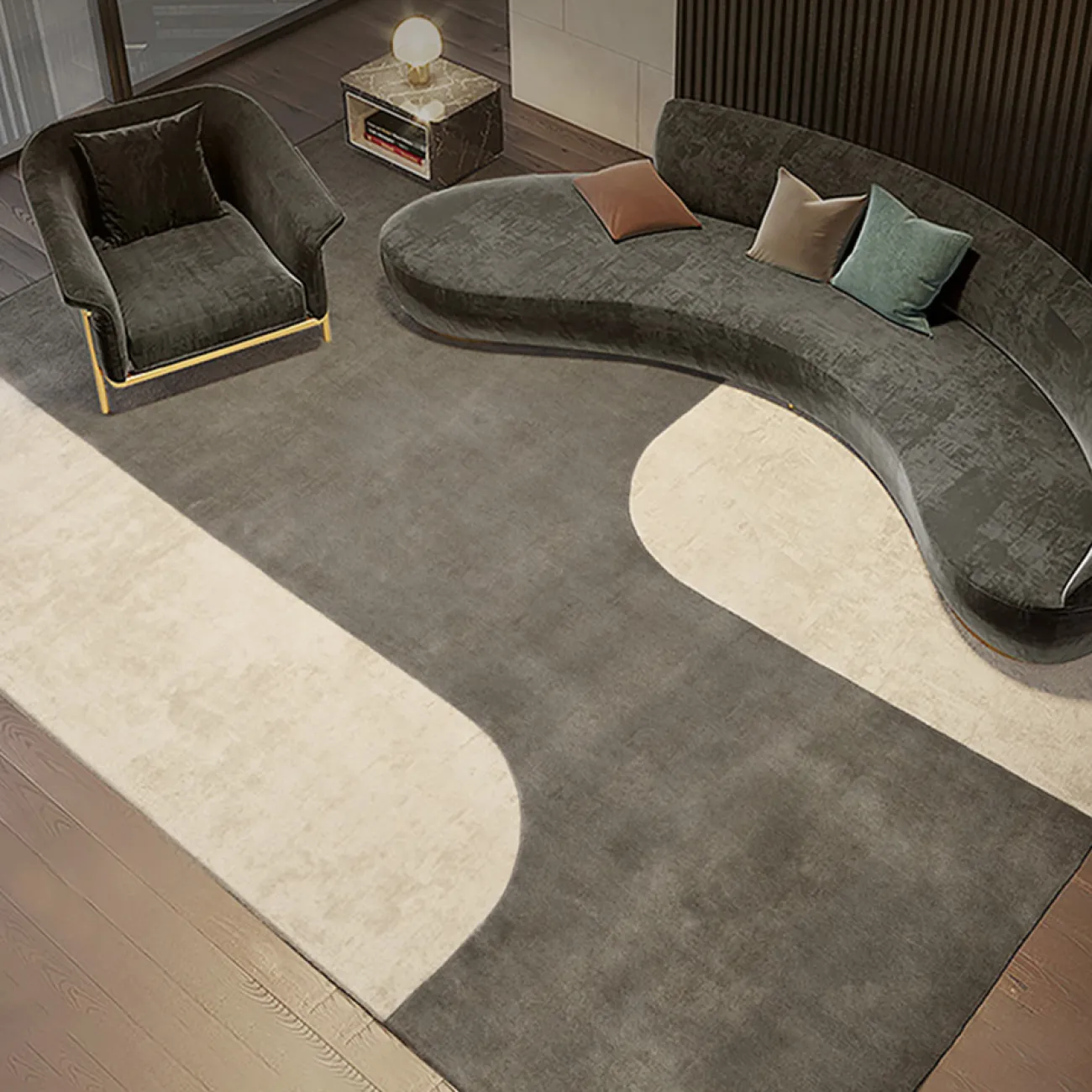 Тёплый ковёр ART Design из шерсти KV39279-32