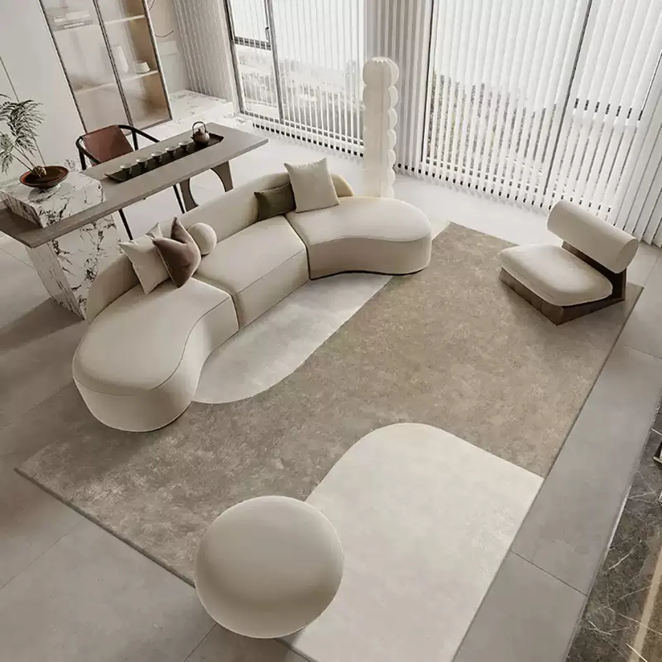 Тёплый ковёр ART Design из шерсти KV39279-32