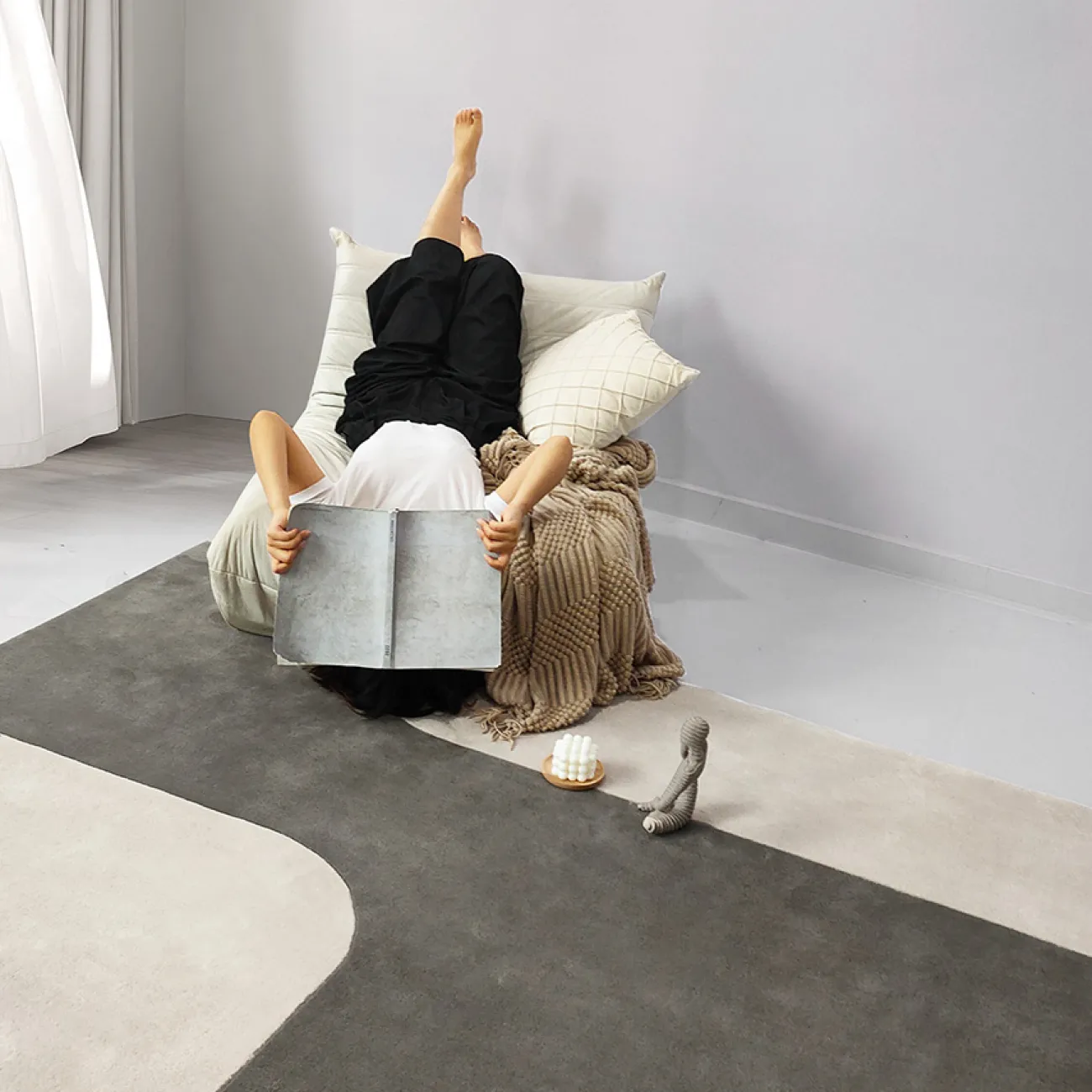 Тёплый ковёр ART Design из шерсти KV39279-32