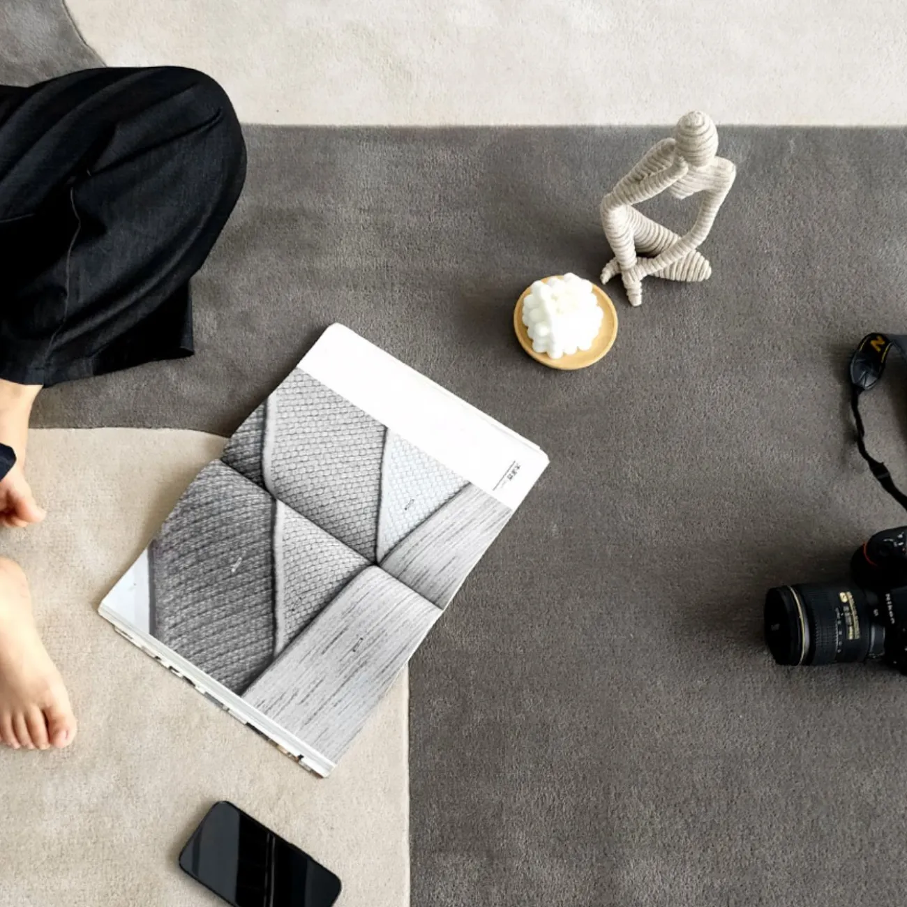 Тёплый ковёр ART Design из шерсти KV39279-32