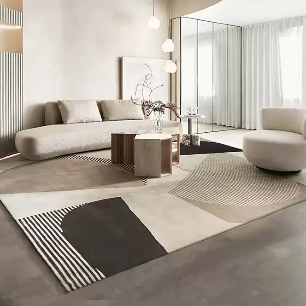 Тёплый ковёр ART Design из шерсти KV39281-32