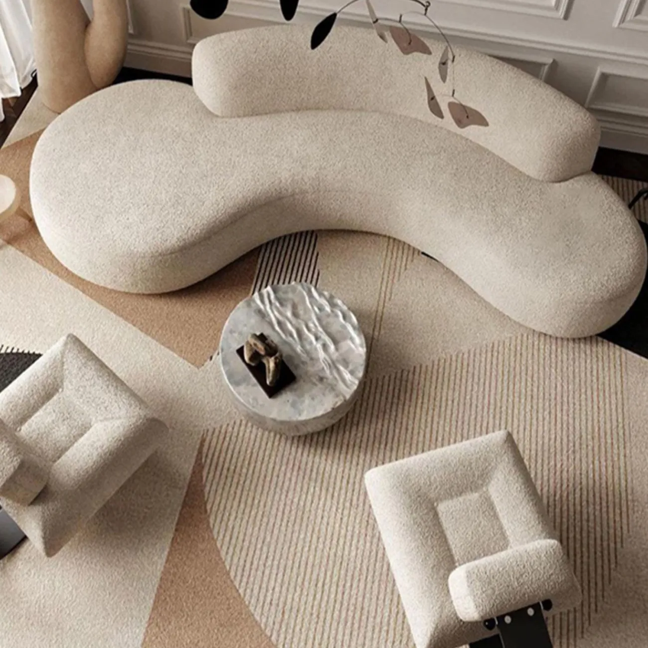 Тёплый ковёр ART Design из шерсти KV39281-32