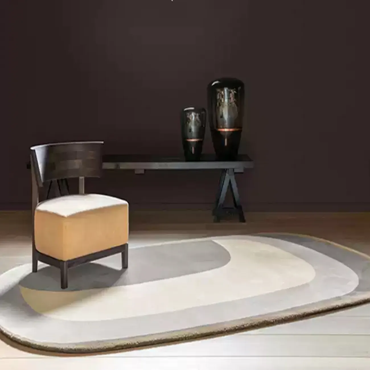 Практичный ковёр ART Design из шерсти KV39282-32