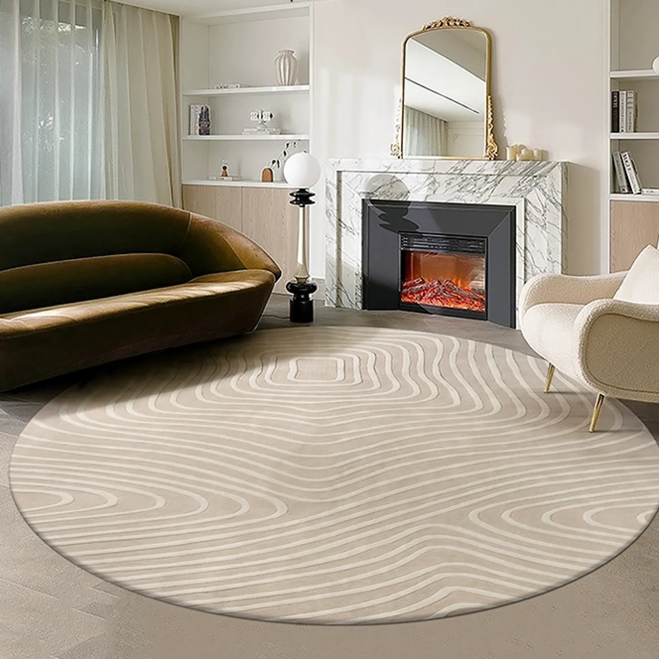 Тёплый ковёр ART Design из шерсти KV39283-32