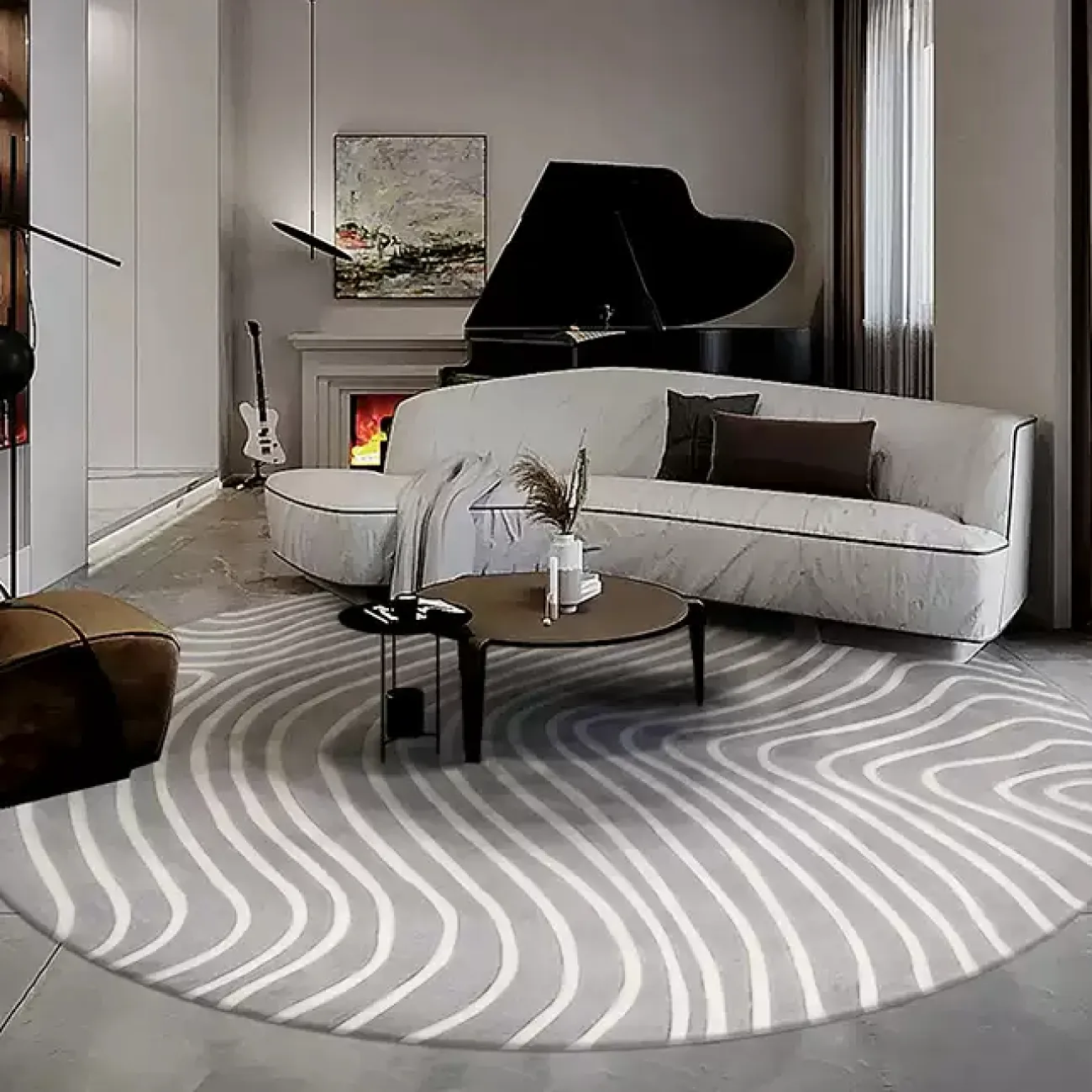 Тёплый ковёр ART Design из шерсти KV39283-32