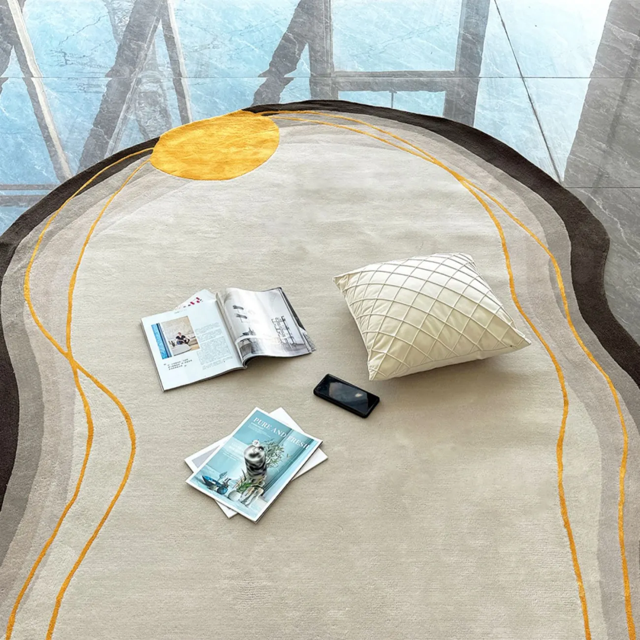 Тёплый ковёр ART Design из шерсти KV39285-32