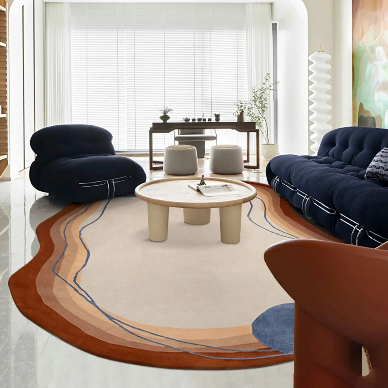 Тёплый ковёр ART Design из шерсти KV39285-32