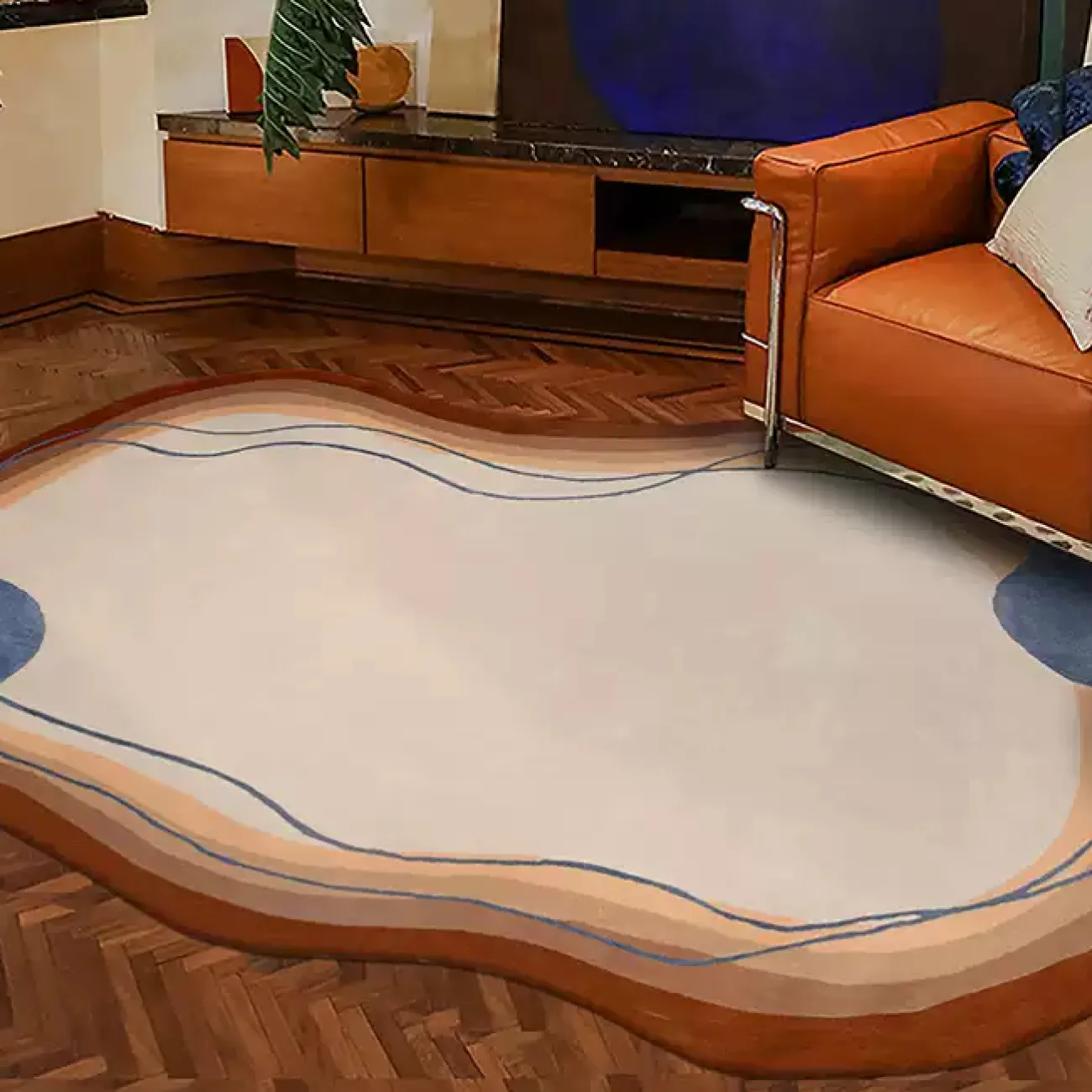 Тёплый ковёр ART Design из шерсти KV39285-32