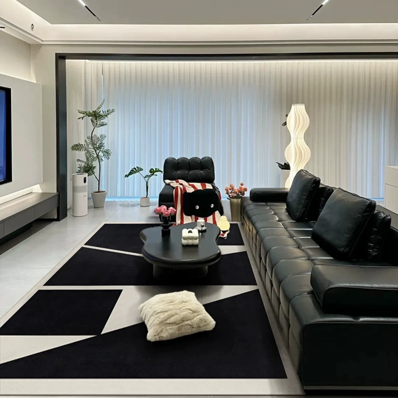 Геометричный ковёр ART Design из шерсти KV39288-32