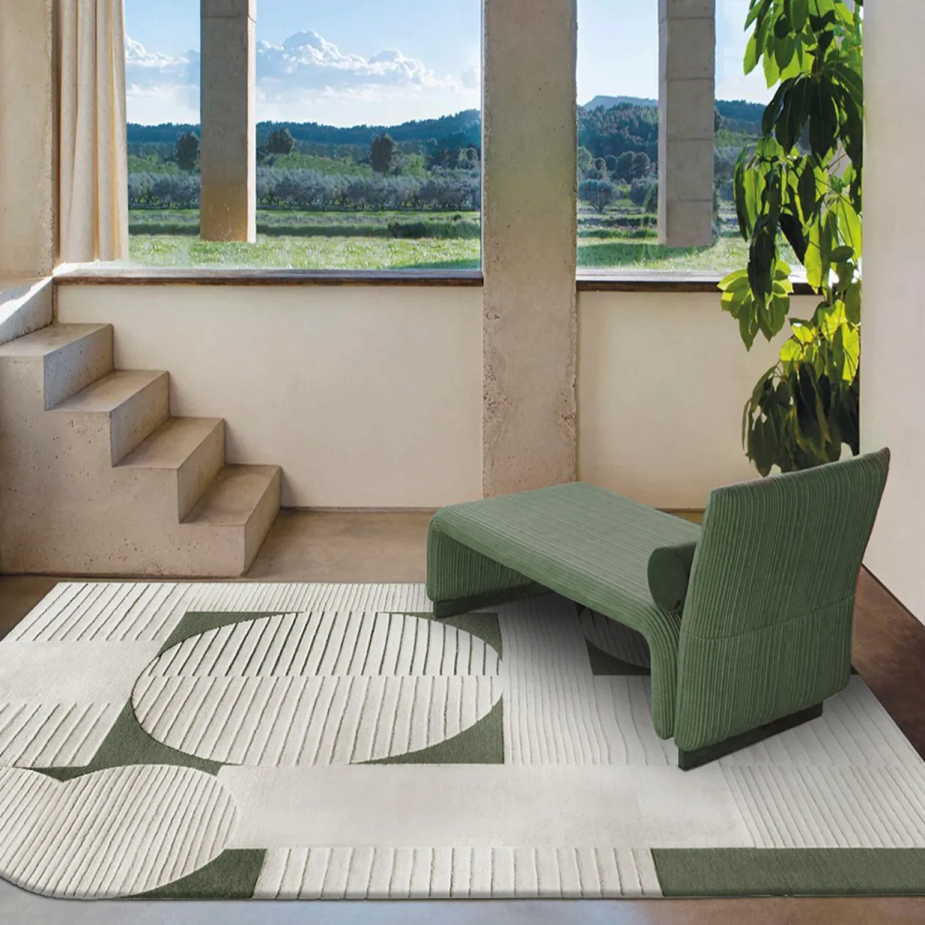 Тёплый ковёр ART Design из шерсти KV39291-32