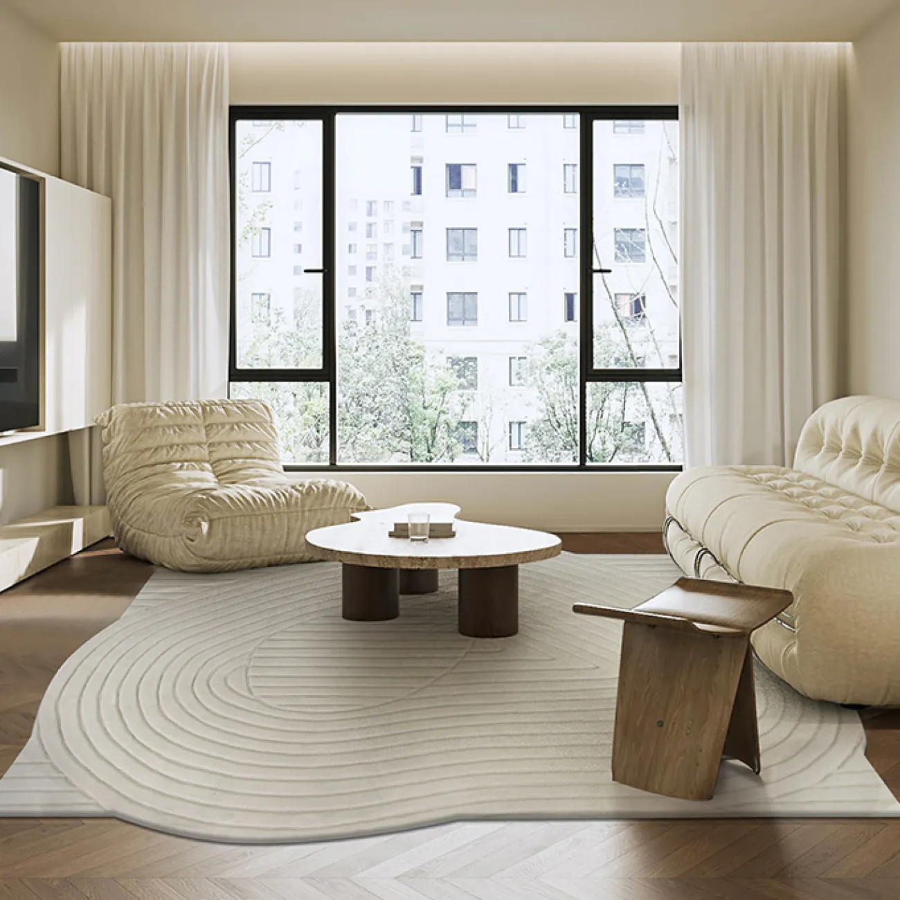 Оригинальный ковёр ART Design из шерсти KV39312-32