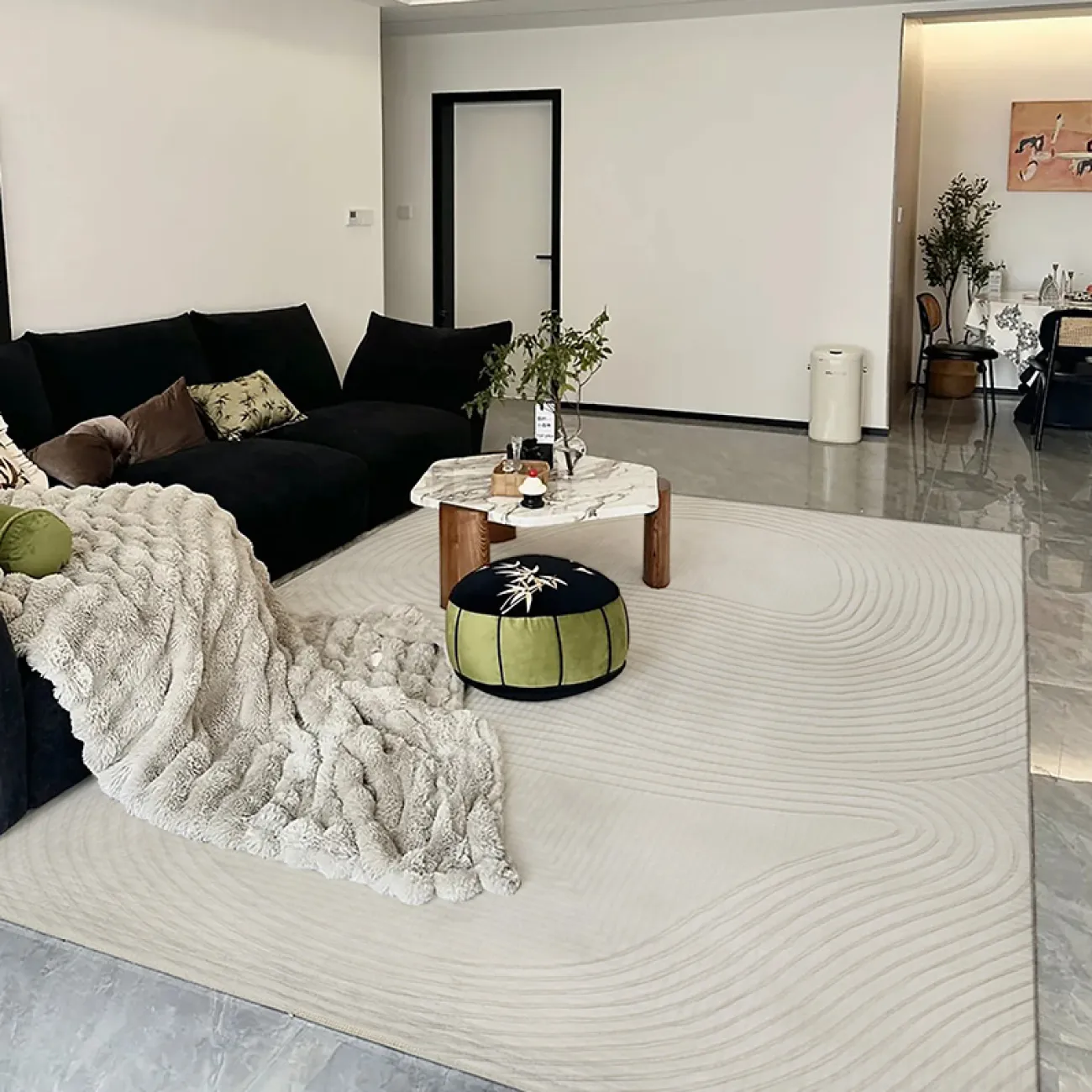 Однотонный ковёр ART Design из шерсти KV39313-32