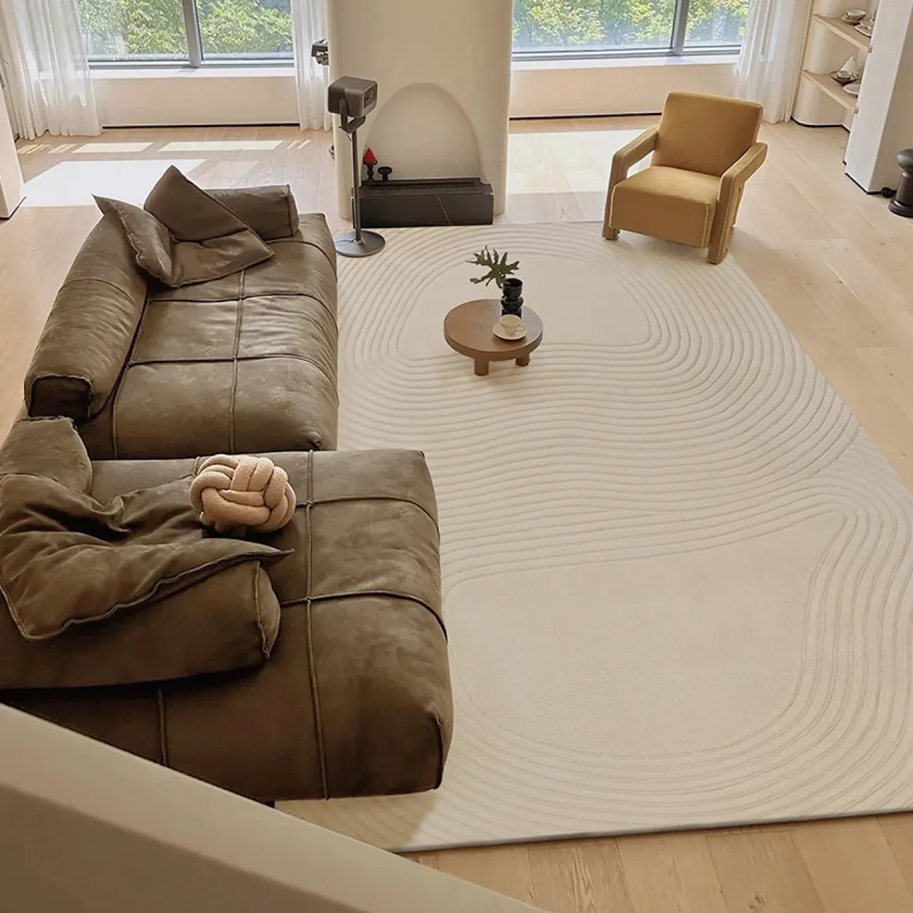 Однотонный ковёр ART Design из шерсти KV39313-32