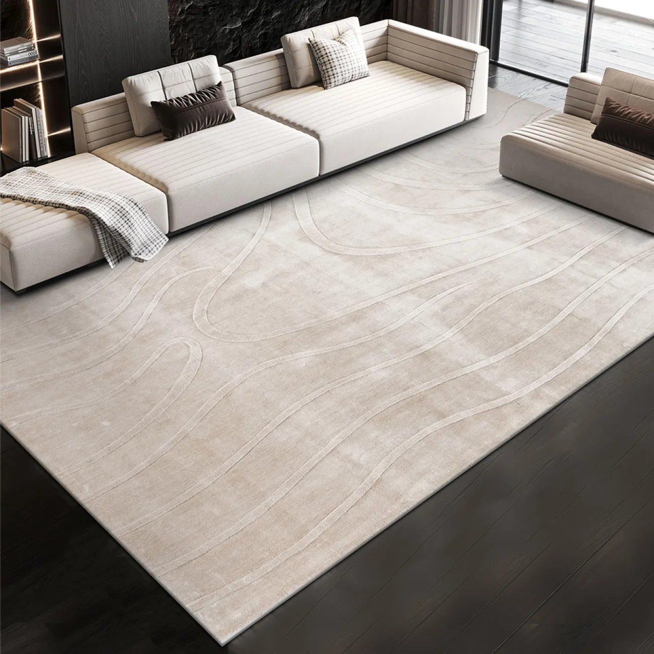 Однотонный ковёр ART Design из лиоцеллы KV39320-32