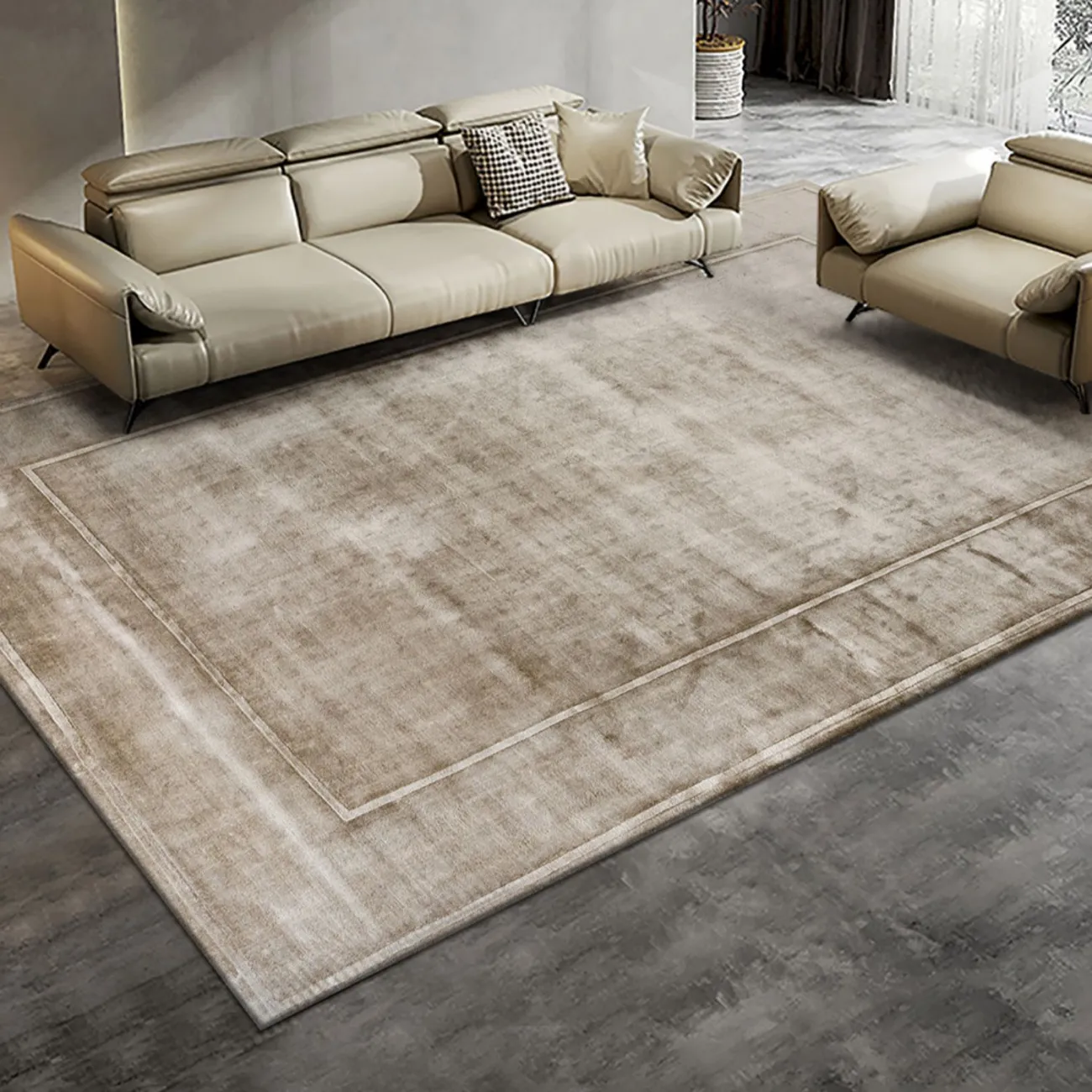 Однотонный ковёр ART Design из лиоцеллы KV39320-32