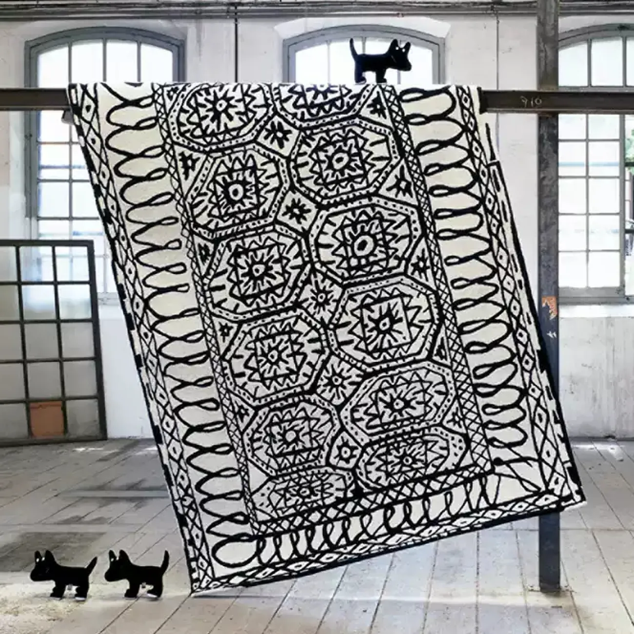 Оригинальный ковёр ART Design из шерсти KV39326-32